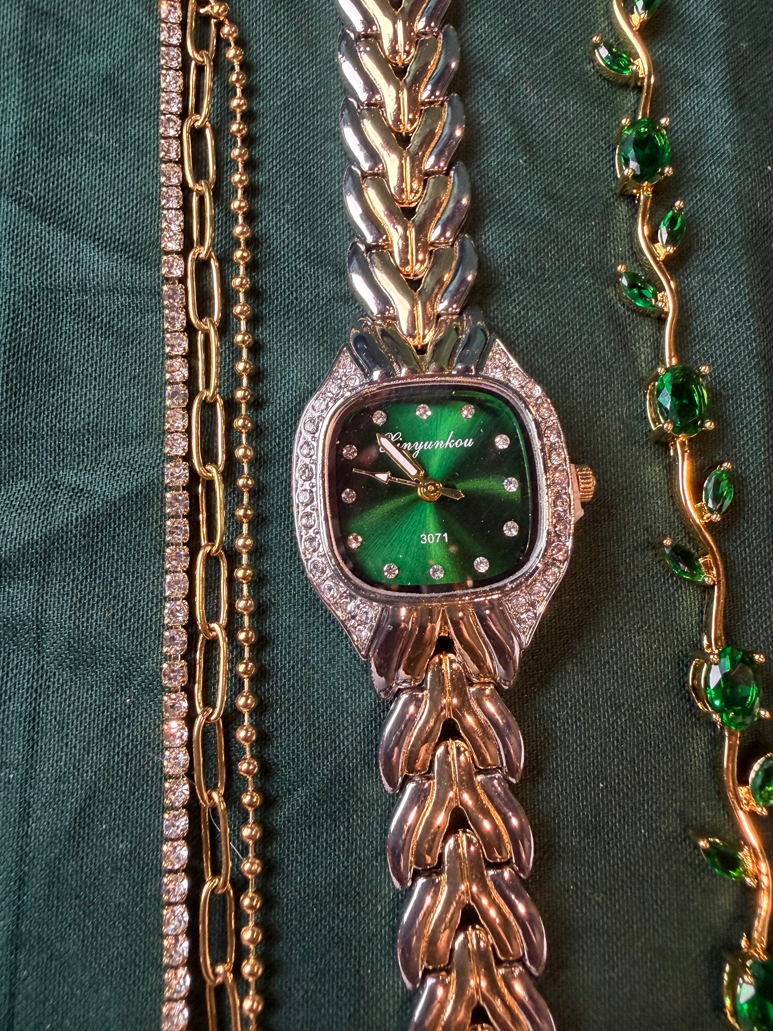 Emerald Dual Dial Watch