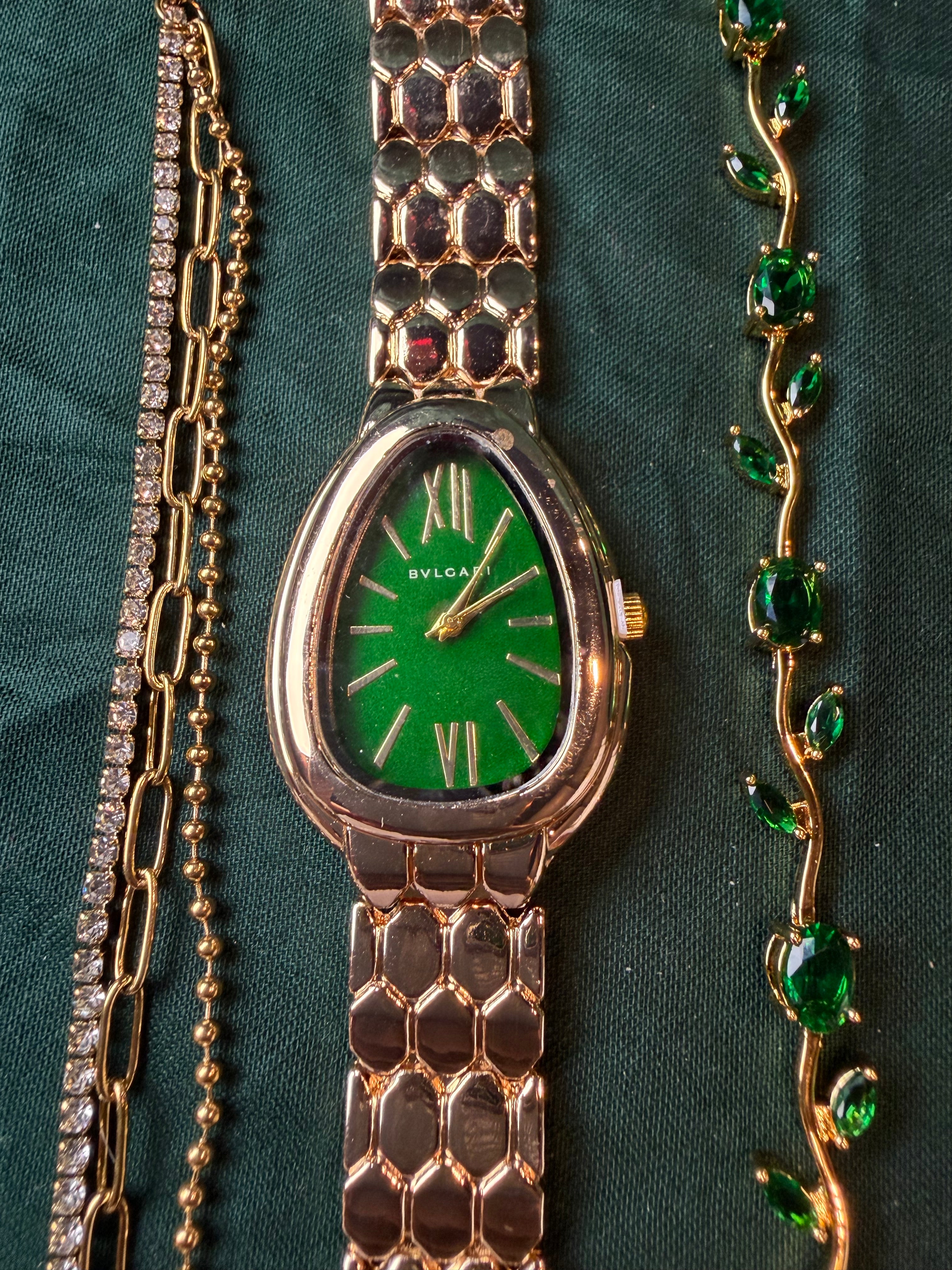 Emerald Hour Watch Stack