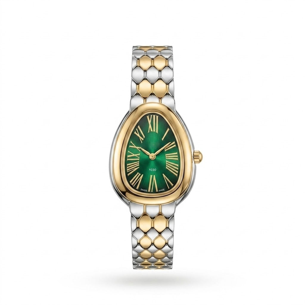 Emerald Dual Tone Luxe Watch